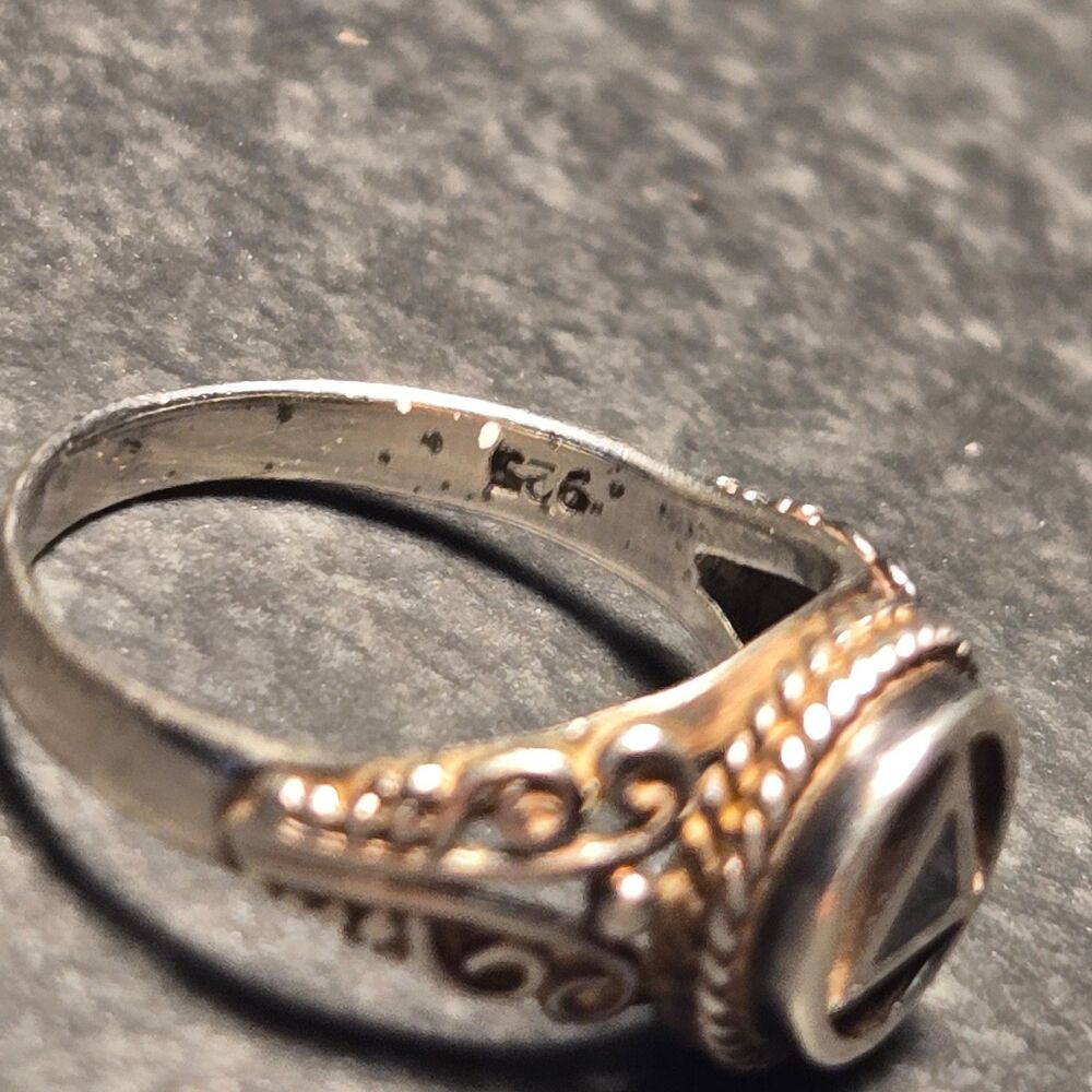AA Recovery Vintage Sterling Silver Sz 4 - Picture 5 of 7